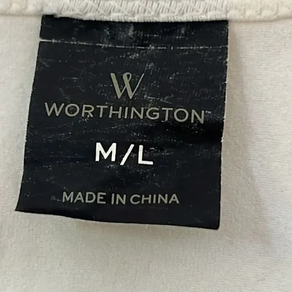 Worthington Off White Sleeveless Tank - Size M/L - Picture 4 of 5